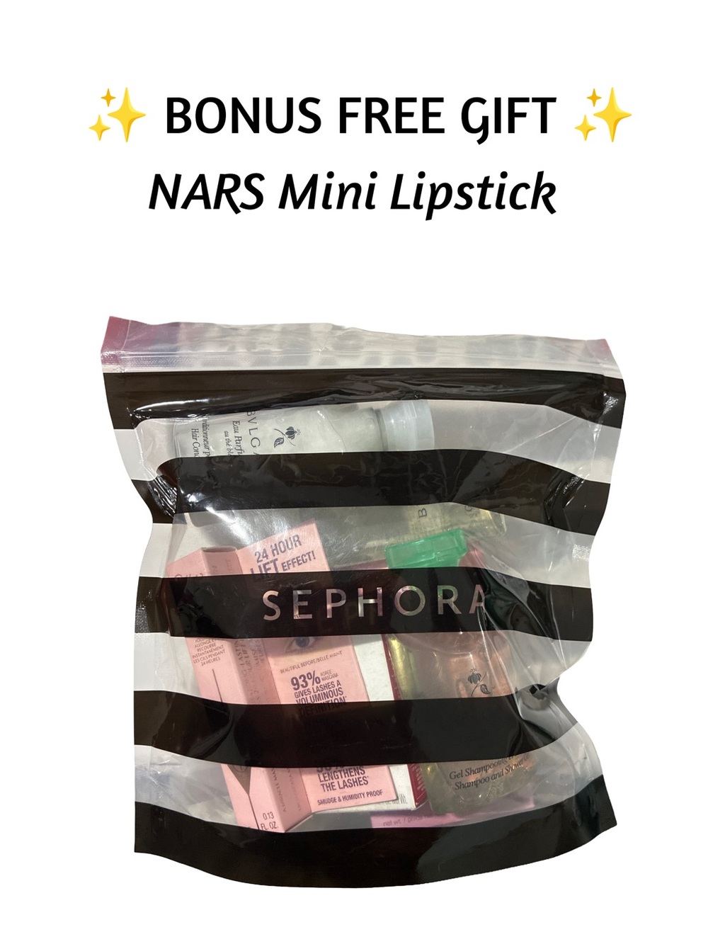 Luxury Sephora Beauty & Bvlgari Travel Bundle - Brand New
